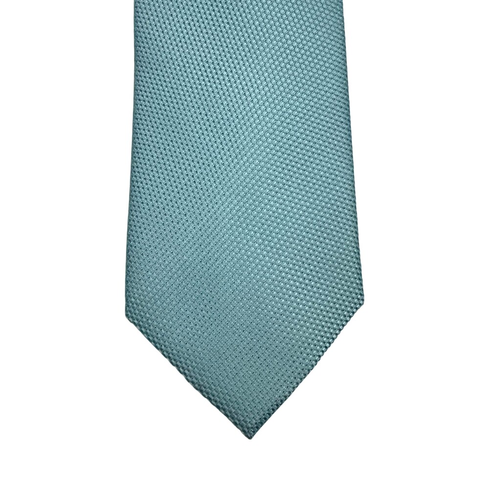Calvin Klein 3" Tie Mens OS Aqua Polyester Silk Textured Woven Necktie New